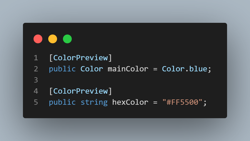ColorPreview Example