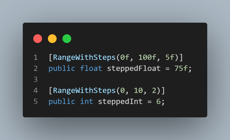 RangeWithSteps Example